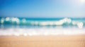 Blur tropical beach with bokeh sun light wave abstract background Royalty Free Stock Photo