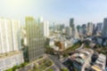 Blur view of many buildings in Bangkok Royalty Free Stock Photo