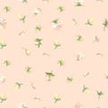 Blur watercolour flower, faded seamless background