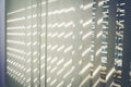 blur window curtains with sunlight through, interior design, Venetian blinds by the window or blinds window. Royalty Free Stock Photo