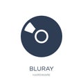 Bluray icon. Trendy flat vector Bluray icon on white background