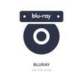 bluray icon on white background. Simple element illustration from Hardware concept