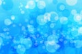 Blur bokeh blue bubbles water and background Royalty Free Stock Photo