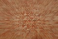 Blured brick wall horizontal background with red, orange and brown bricks Royalty Free Stock Photo