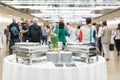 Blured image of businesspeople at coffee break at conference meeting. Royalty Free Stock Photo