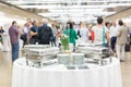 Blured image of businesspeople at coffee break at conference meeting. Royalty Free Stock Photo