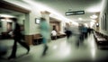 Blured motion in ER of hospital