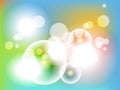 Blured soft colorful background with bubbles. Abstract blurred poster. Jpeg illustration Royalty Free Stock Photo