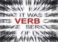 Blured text with focus on VERB