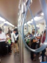 Blurr handle on a train