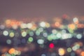 Blurred abstract background with bokeh of cityscape of Bangkok`s high rise on Chao Phraya River Royalty Free Stock Photo