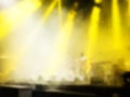 Blurred abstract background. Bokeh lighting in concert with audience. Royalty Free Stock Photo