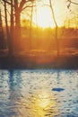 Blurred abstract beautiful nature sunset background Royalty Free Stock Photo