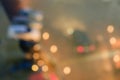 Blurred abstract lighhts of night city.Blurry background Royalty Free Stock Photo