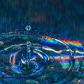 .Blurred abstract mystical and fantastic background.Abstract design. Drop of water and blurry circles Royalty Free Stock Photo