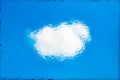 Blurred abstract natural background. Abstract image of a cloud in the sky through wet glass. Drops of water Royalty Free Stock Photo