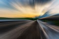 Blurred asphalt road blurred blue sky Royalty Free Stock Photo