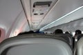 Blurred background of Airplane interior