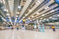 Blurred background of an airport, travel or international transportation concept