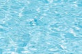 Blurred background of blue color water of swimming pool Royalty Free Stock Photo