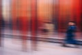 A Blurred Background, A Blurry Image Of A Person Walking Royalty Free Stock Photo