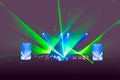 Blurred background : Bokeh lighting at stage in concert with audience ,Music showbiz concept,pale vintage filter Royalty Free Stock Photo