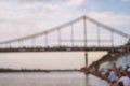 Blurred background of bridge on the sunset Royalty Free Stock Photo