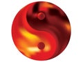 Blurred background in the form of yin yang
