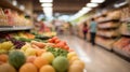 blurred background of grocerie store Royalty Free Stock Photo