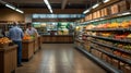 blurred background of grocerie store Royalty Free Stock Photo