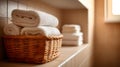 Blurred background of a laundry nook Royalty Free Stock Photo