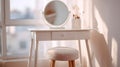Blurred background of a light-filled vanity space Royalty Free Stock Photo