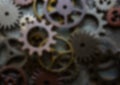 Blurred background machine gears