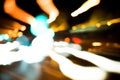 Blurred background of moving streaks of light from cars Royalty Free Stock Photo