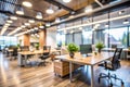 Blurred office interior space background Royalty Free Stock Photo