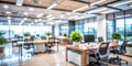 Blurred office interior space background Royalty Free Stock Photo