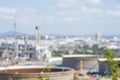 Blurred background Oil refinery gas petrol plant industry crude tank, chemical factory. Blurry background copy space of petroleum Royalty Free Stock Photo