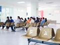 Blurred background Patient wearing the mask to protect Coronavirus Covid-19 waiting to see doctor in hospital Royalty Free Stock Photo