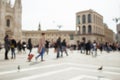 Blurred people walking in the city Royalty Free Stock Photo