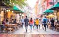 Blurred background. Blurred people walking through a city street Royalty Free Stock Photo