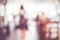 Blurred background : Vintage filter ,Customer in Coffee shop blu Royalty Free Stock Photo