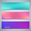 Blurred backgrounds for the banner design template. Colorful pattern, vibrant colors, fluid abstract, blended colours.