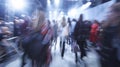 The blurred backstage scene at a fashion week event sets the perfect tone for the chaos and energy that surrounds the