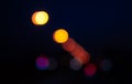 Blurred, blur, bokeh, lights. Defocused street lights. Royalty Free Stock Photo