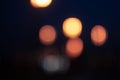 Blurred, blur, bokeh, lights. Defocused street lights. Royalty Free Stock Photo