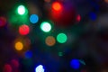 Blurred bokeh color lights abstract background Royalty Free Stock Photo