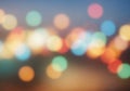 Blurred bokeh effect with various colored lights, including red, Royalty Free Stock Photo