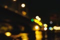 Blurred bokeh light Memorial Bridge river front Royalty Free Stock Photo