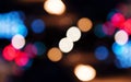 Blurred bokeh lights night time wallpaper