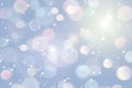 Blurred bokeh soft lights background. Delicate pastel pink and blue colors. Romantic backdrop. Christmas and New Year Royalty Free Stock Photo